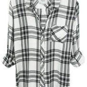 RAILS Hunter black and white shirt